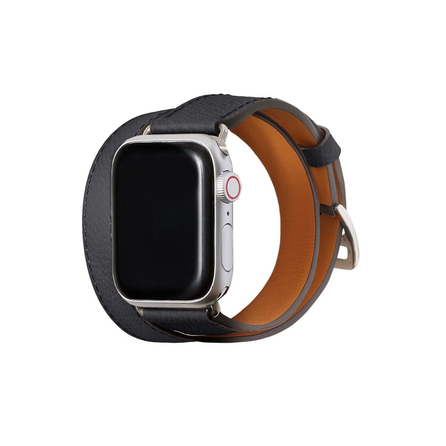 Double Tour Apple Watch Band Nobile Leather (Silver Adapter) - Image 3