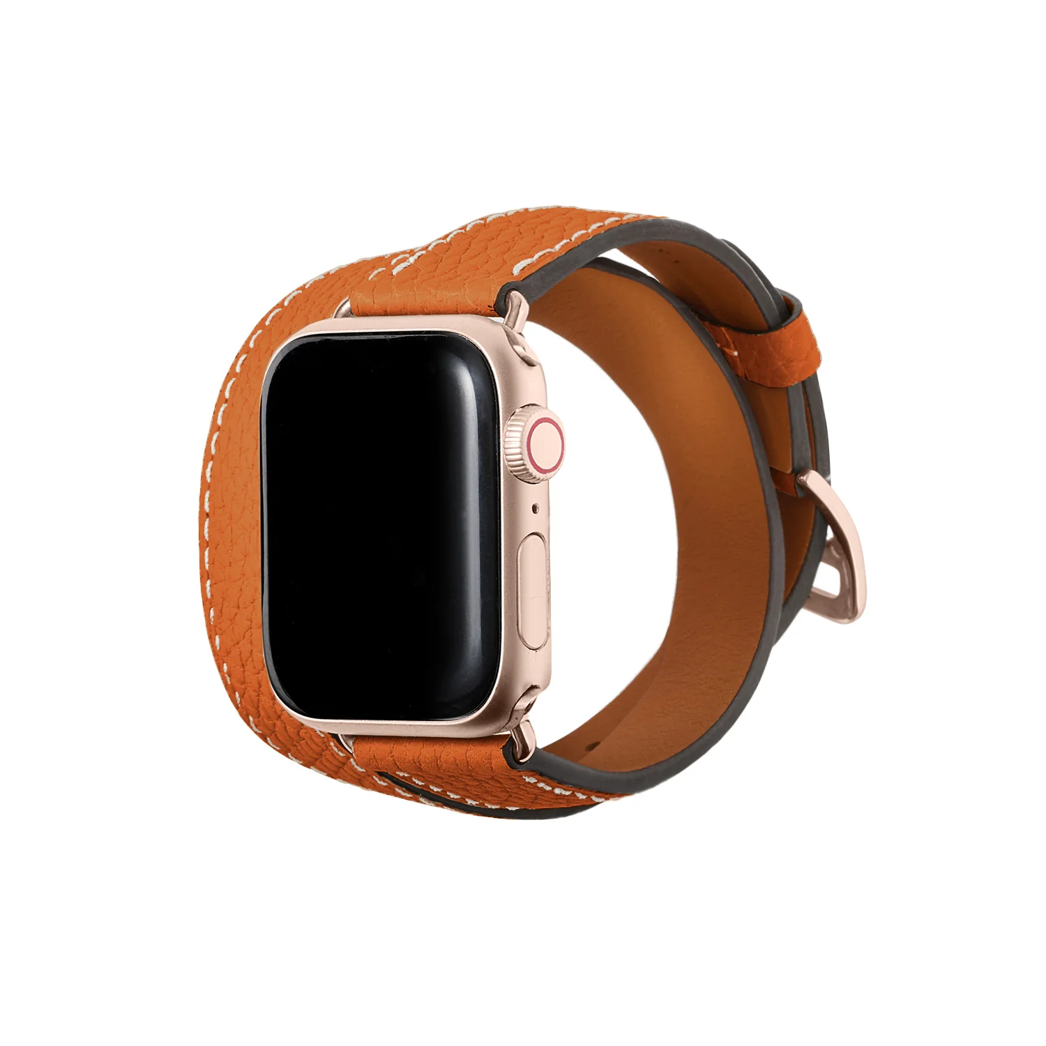 Double Tour Apple Watch Band Shrink Leather (Gold Adapter) - Image 6