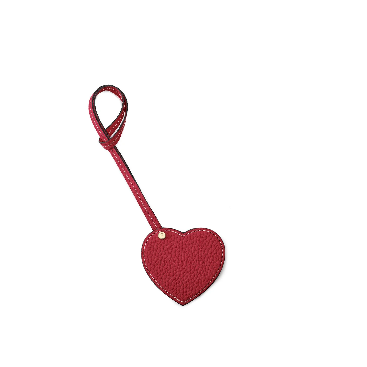 Heart Charm with Mirror Shrink Leather - Image 4