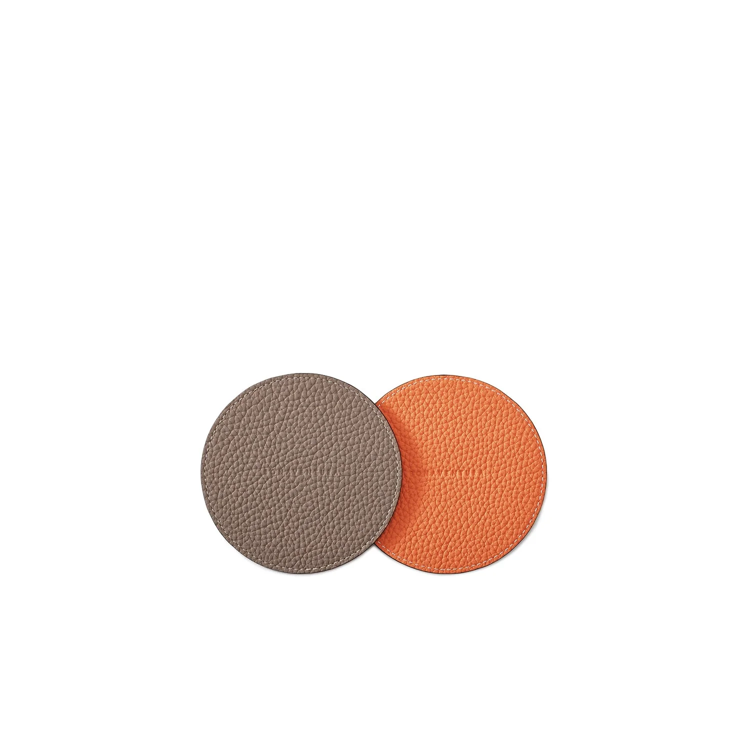 Reversible Round Coaster Set Shrink Leather