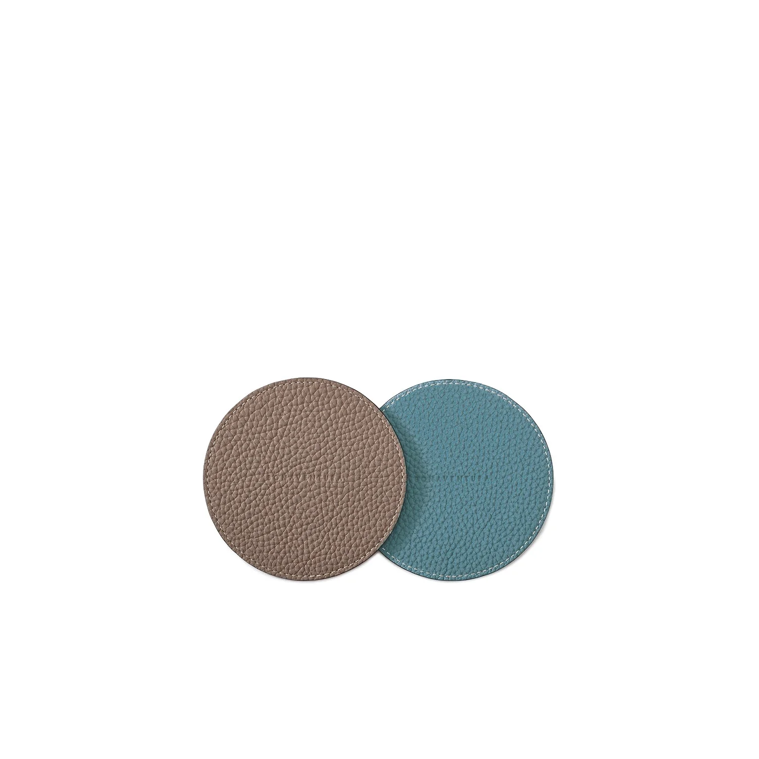 Reversible Round Coaster Set Shrink Leather - Image 2