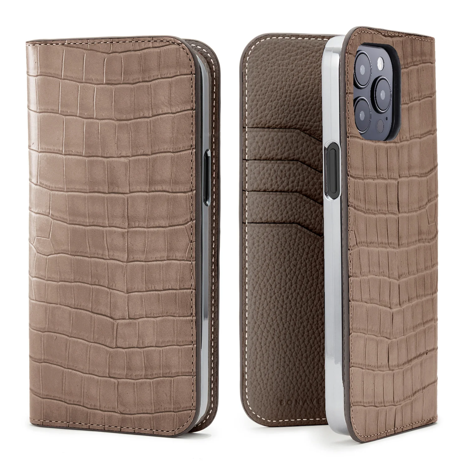 iPhone Diary Case Embossed Croco Leather - Image 11