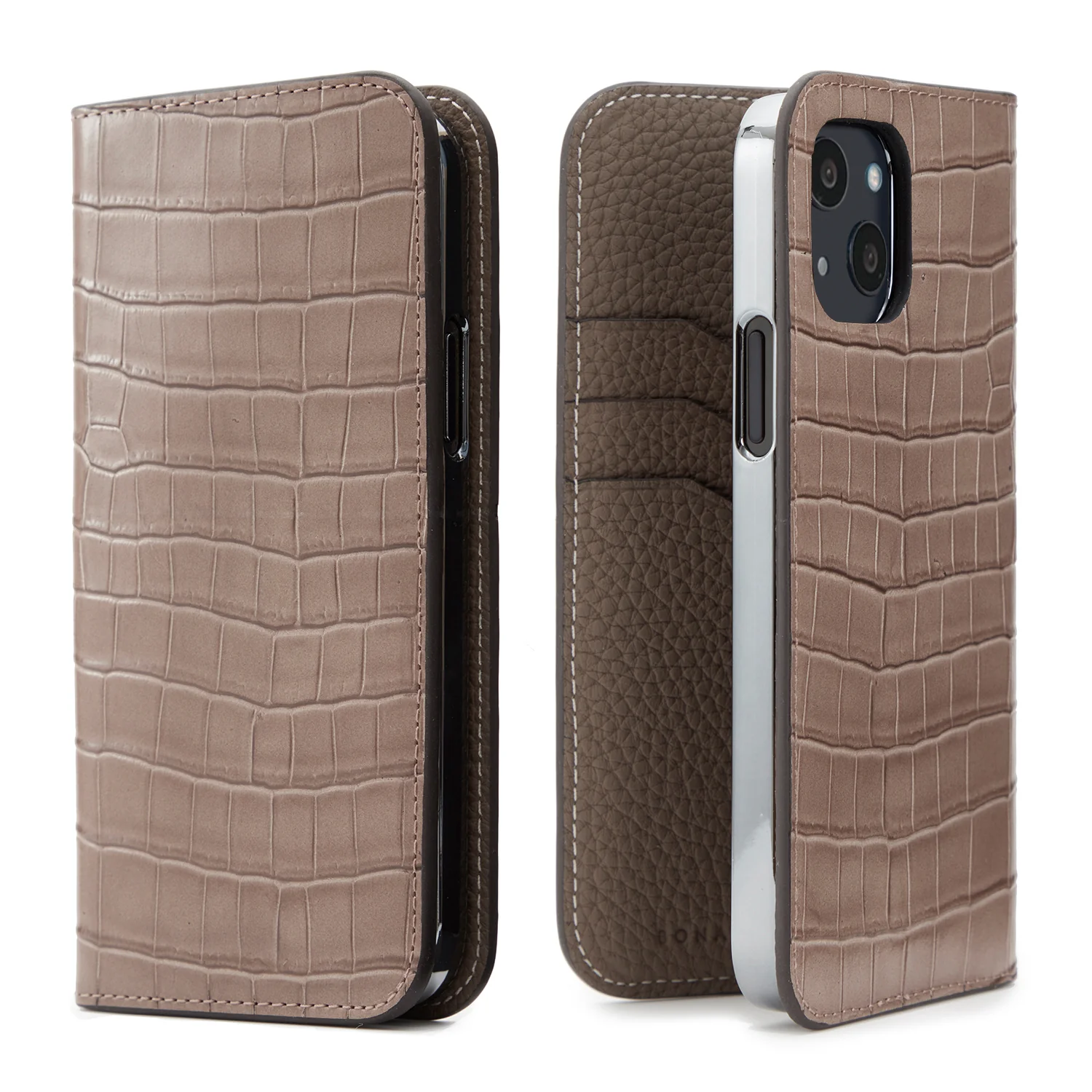 iPhone Diary Case Embossed Croco Leather - Image 12