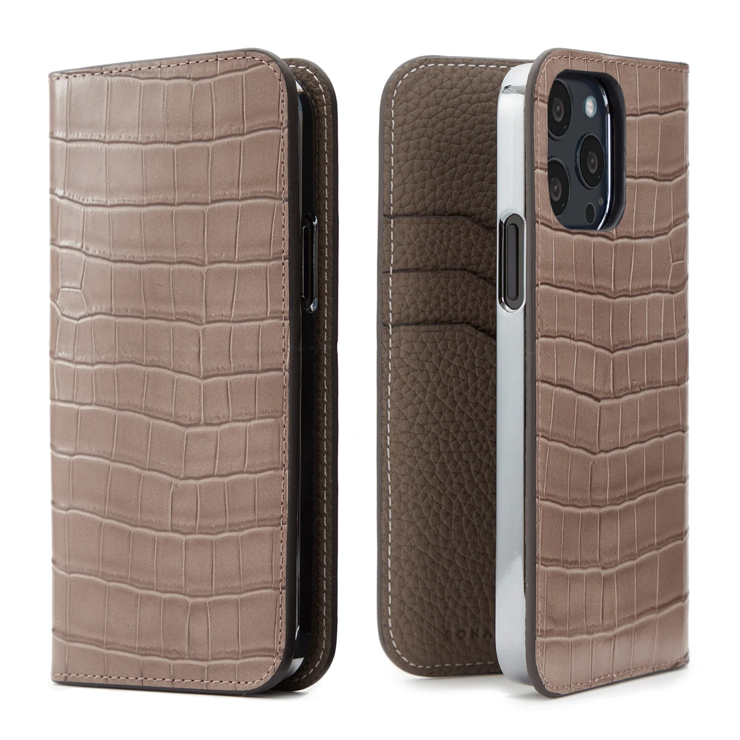 iPhone Diary Case Embossed Croco Leather - Image 13