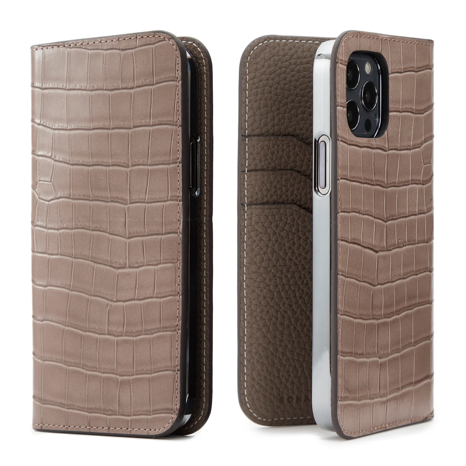 iPhone Diary Case Embossed Croco Leather - Image 14