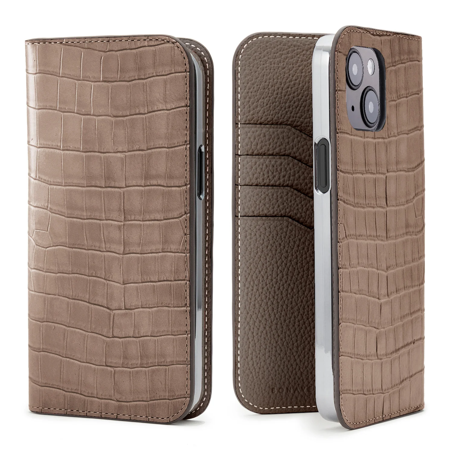 iPhone Diary Case Embossed Croco Leather - Image 6