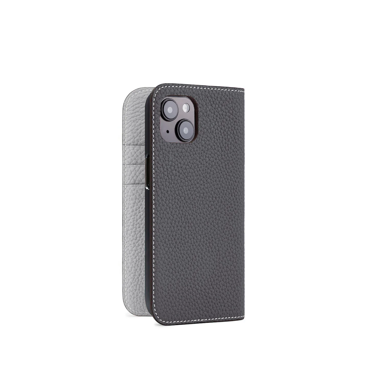 iPhone 14 Diary Case Shrink Leather - Image 4