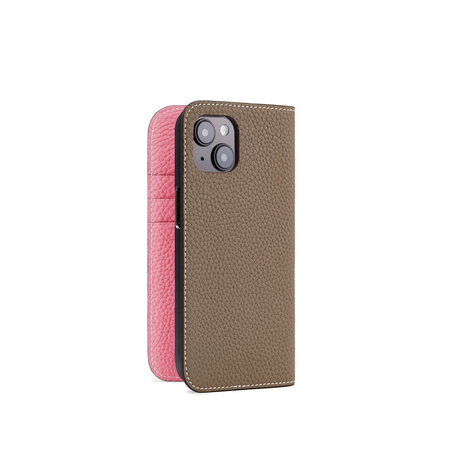 iPhone 15 Diary Case Shrink Leather - Image 15