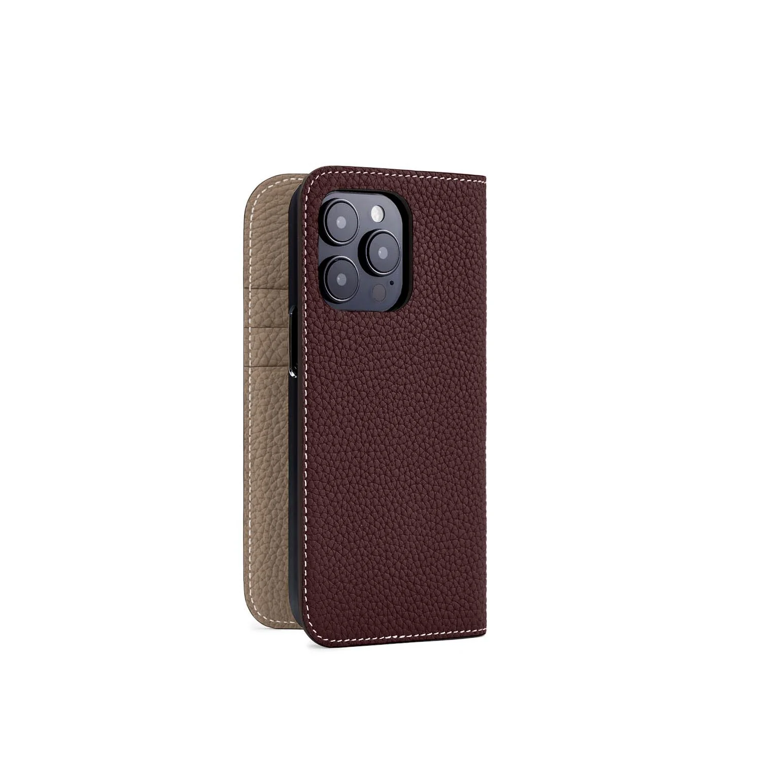 iPhone 15 Pro Diary Case Shrink Leather - Image 24