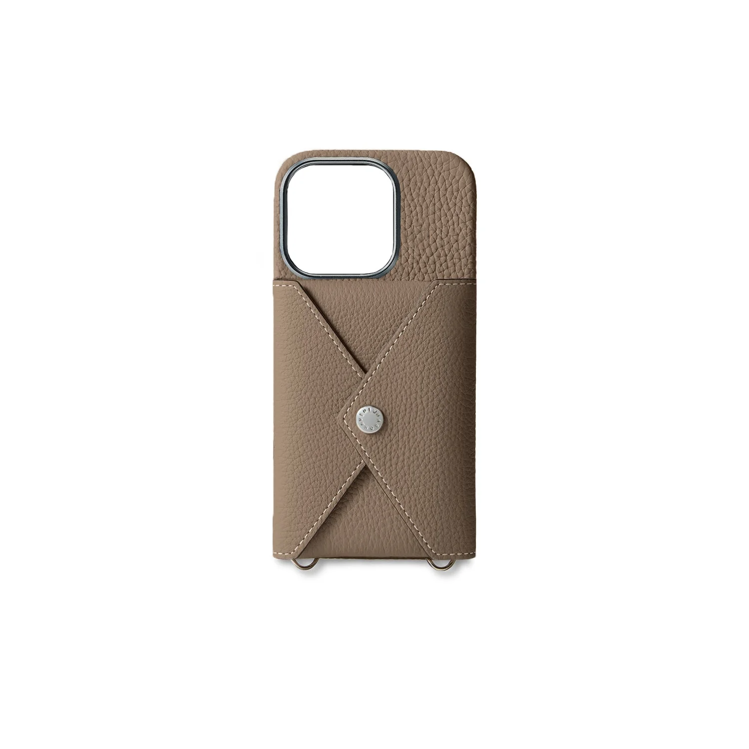 iPhone Back Cover Case with Snap Button Closure Shrink Leather - Image 10
