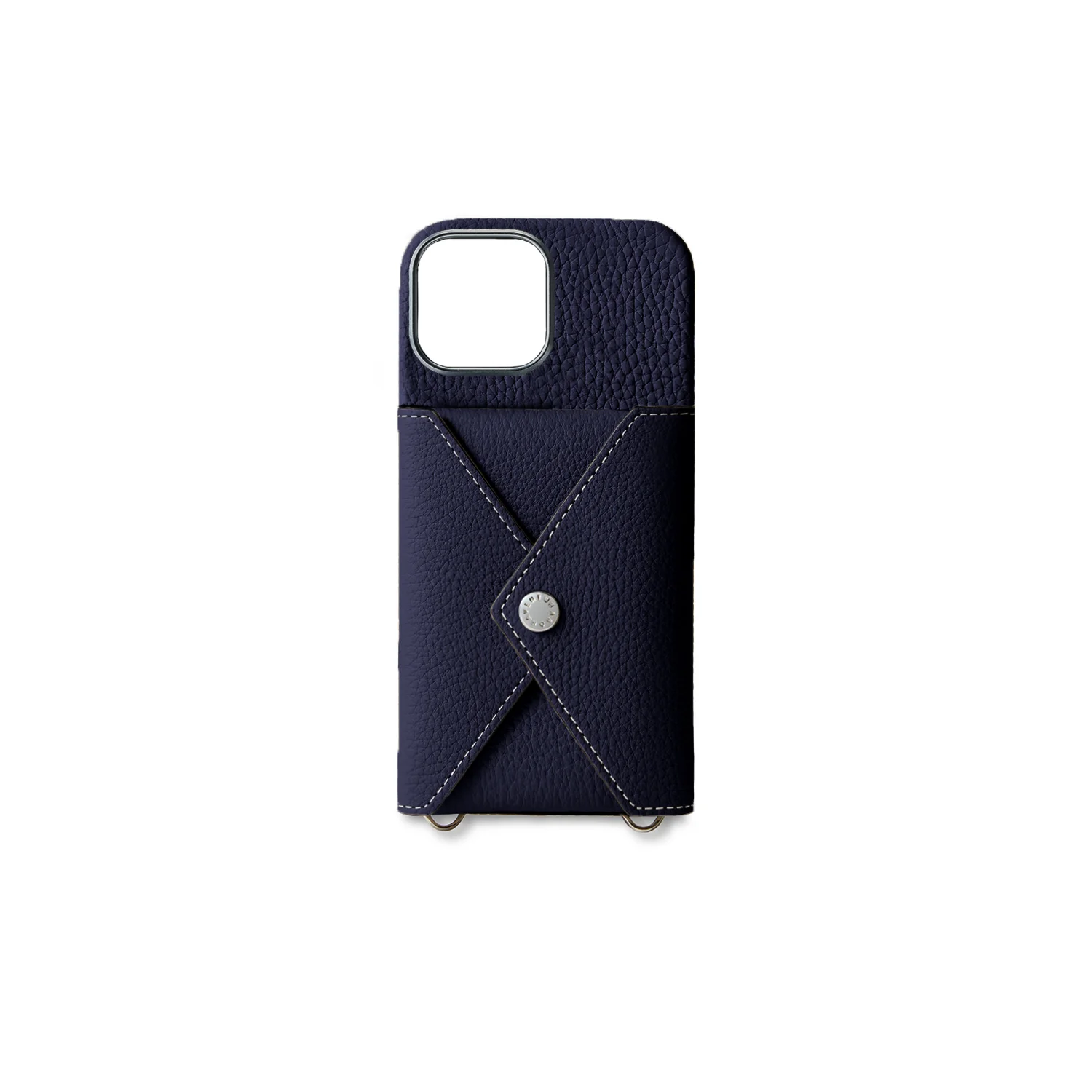 iPhone 16 Back Cover Case with Snap Button Closure Shrink Leather - Image 3