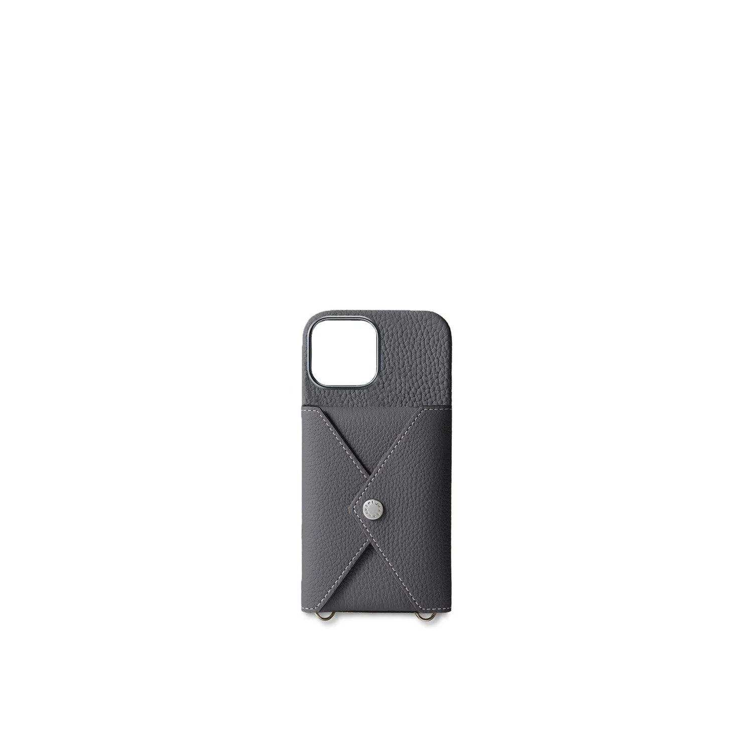 iPhone 17 Back Cover Case with Snap Button Closure Shrink Leather - Image 4