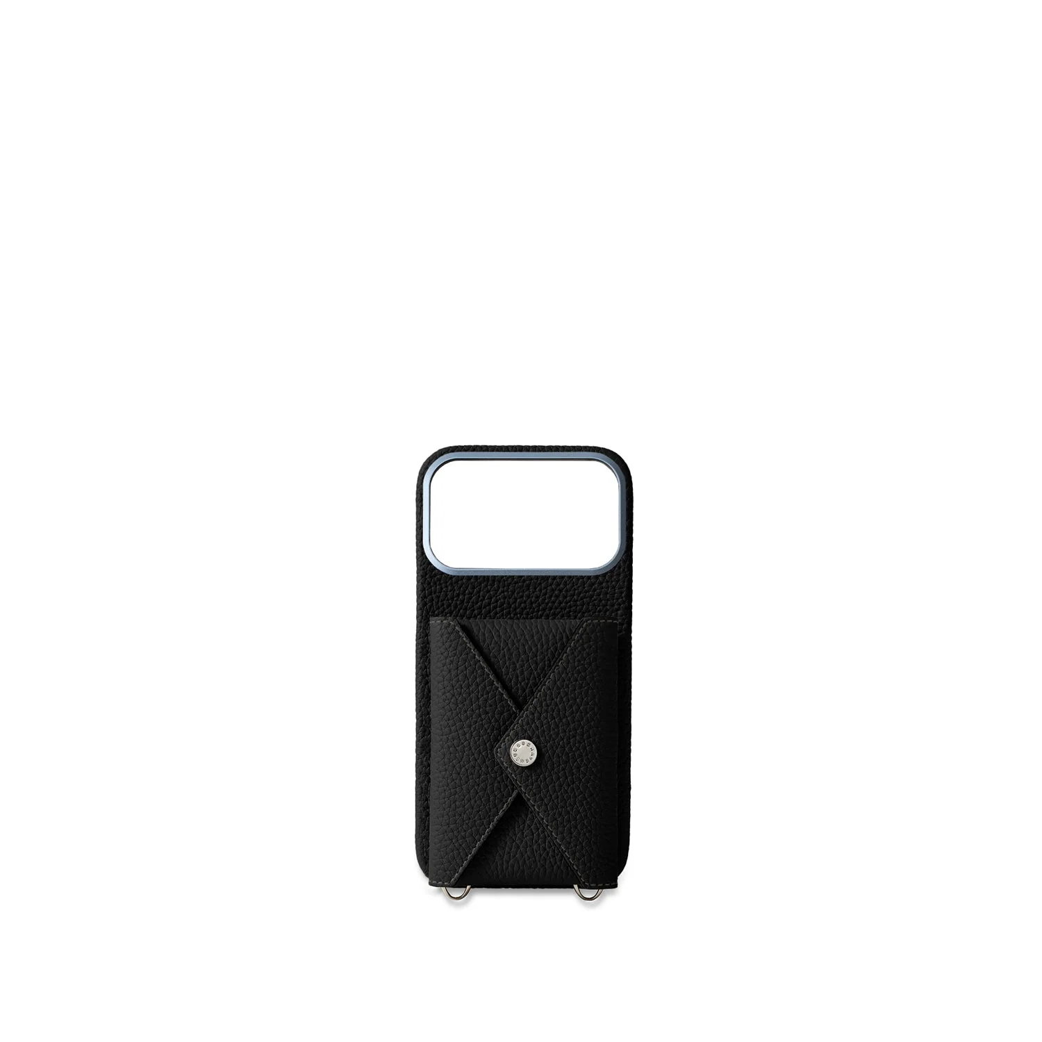 iPhone 17 Pro Max Back Cover Case with Snap Button Closure Shrink Leather - Image 5