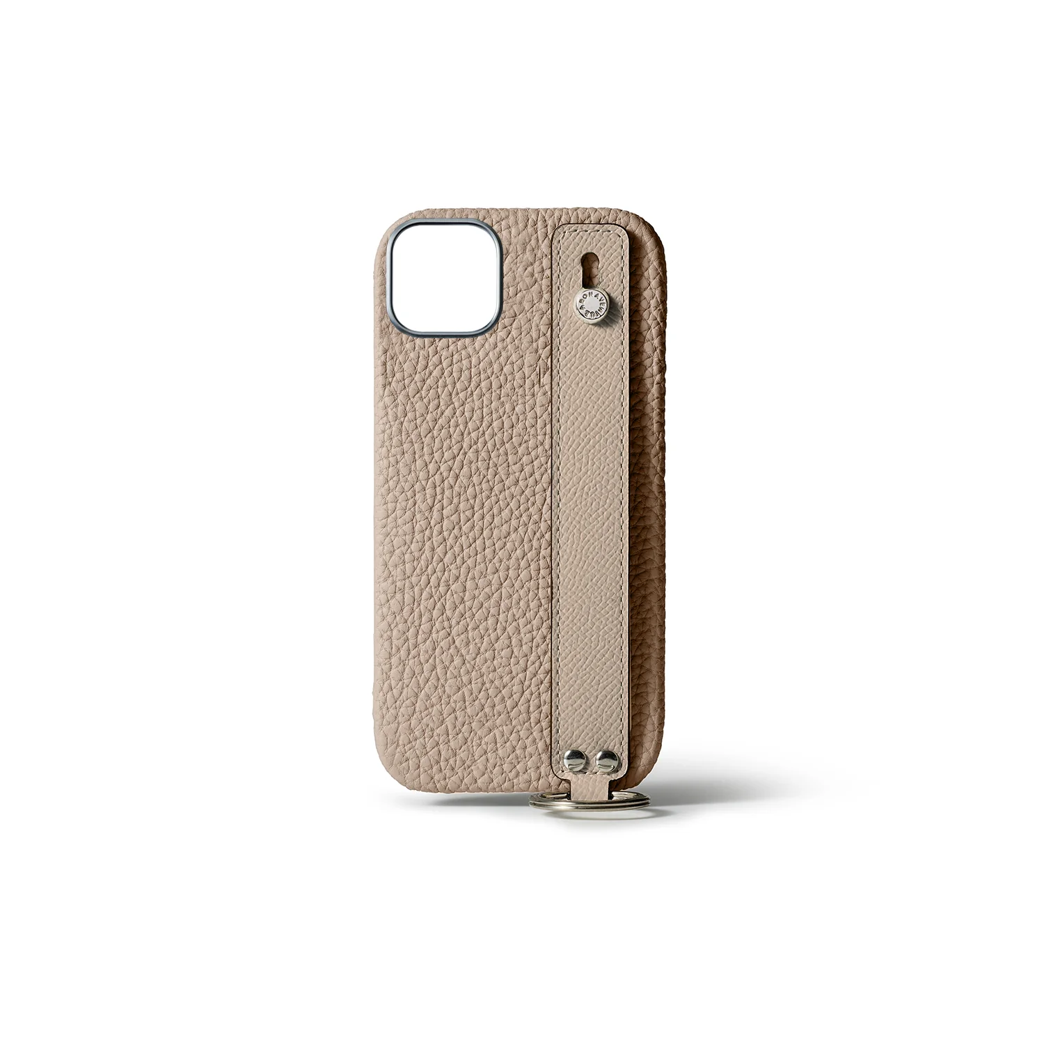 iPhone 15 Plus Back Cover Case with Handle Shrink Leather - Image 2