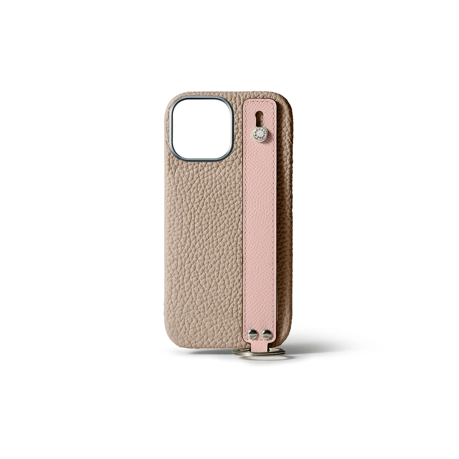 iPhone 15 Pro Max Back Cover Case with Handle Shrink Leather - Image 3