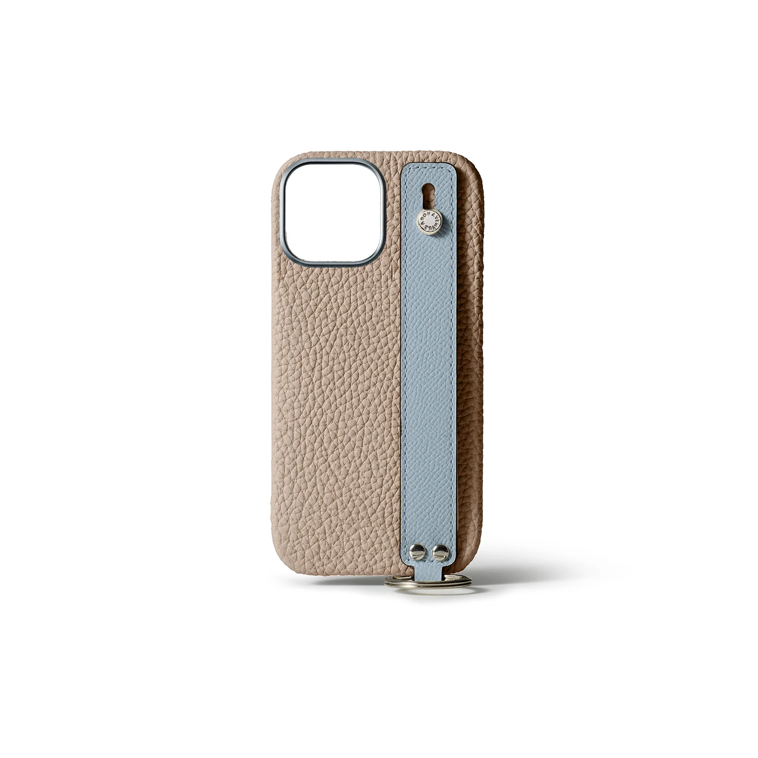 iPhone 15 Pro Max Back Cover Case with Handle Shrink Leather - Image 4